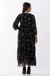 Women's Dress (Black Printed)